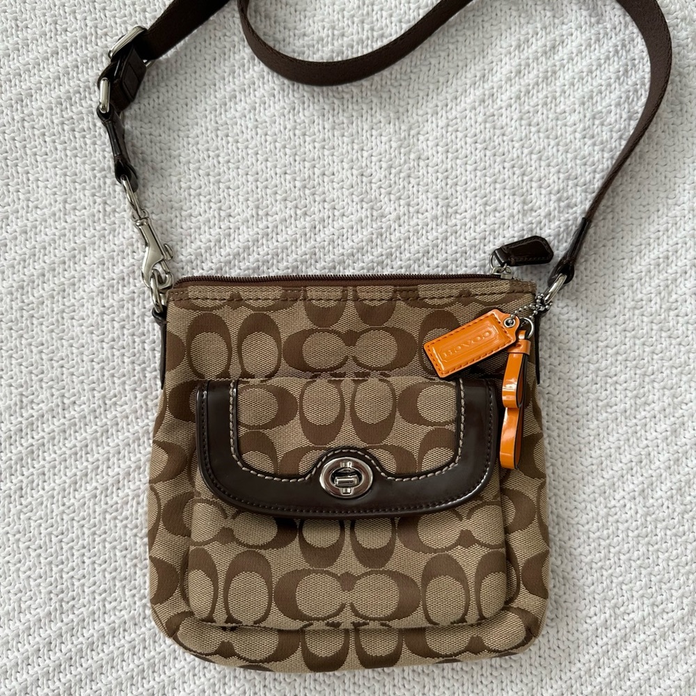 Brown Coach crossbody